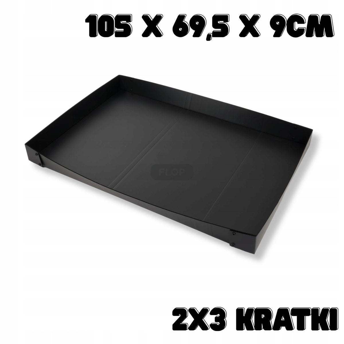 Kuweta do klatki modułowej 2x3 kratki 35x35 cm z polipropylenu – dno do kojca, czarna