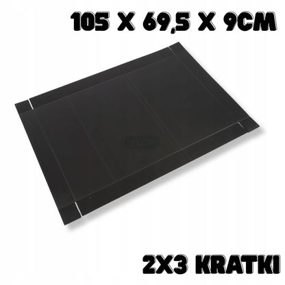 Kuweta do klatki modułowej 2x3 kratki 35x35 cm z polipropylenu – dno do kojca, czarna