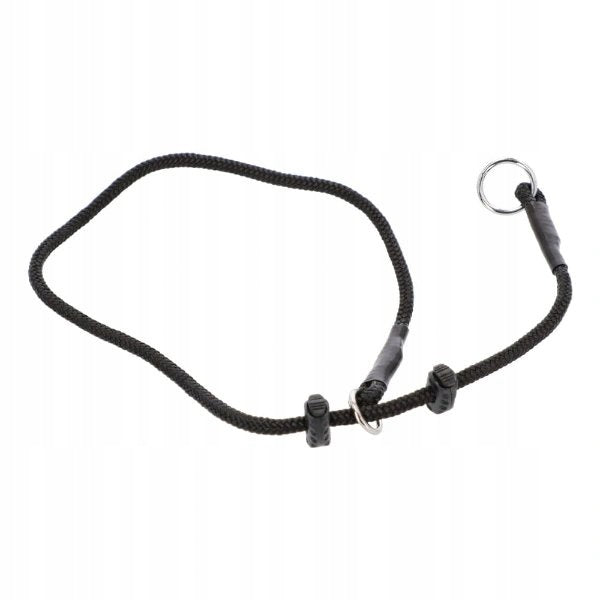 DINGO Obroża zaciągana dla psa XXL 65 cm z linki 6 mm, dwa stopery – czarna