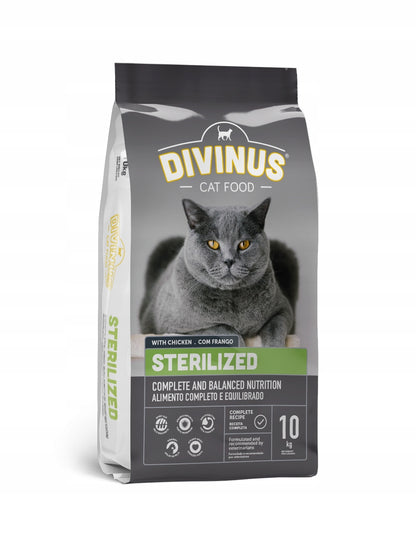 Divinus Cat Sterilized sucha karma dla kotów sterylizowanych 10 kg – kurczak