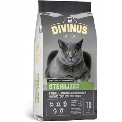 Divinus Cat Sterilized sucha karma dla kotów sterylizowanych 10 kg – kurczak