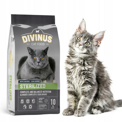 Divinus Cat Sterilized sucha karma dla kotów sterylizowanych 10 kg – kurczak