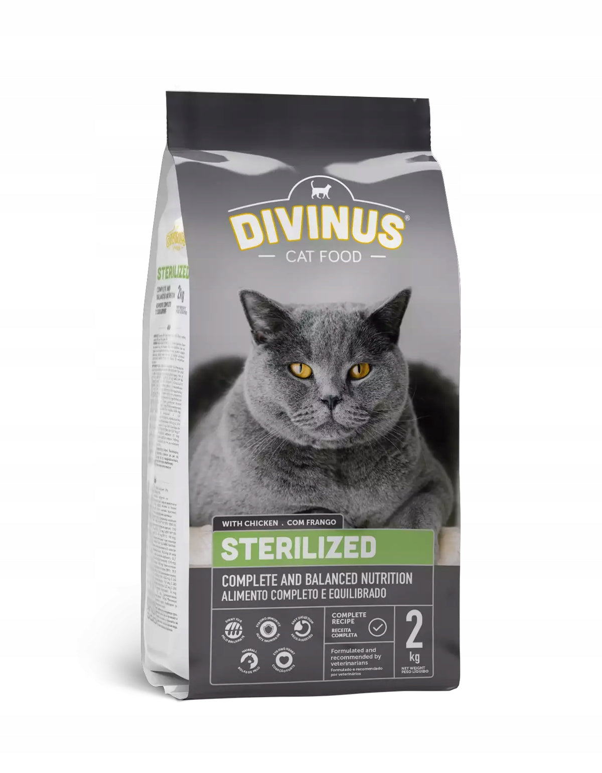 Divinus Cat Sterilized sucha karma dla kotów sterylizowanych 10 kg – kurczak