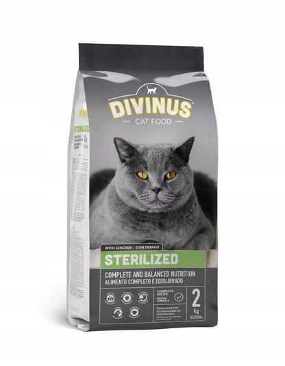 Divinus Cat Sterilized sucha karma dla kotów sterylizowanych 10 kg – kurczak