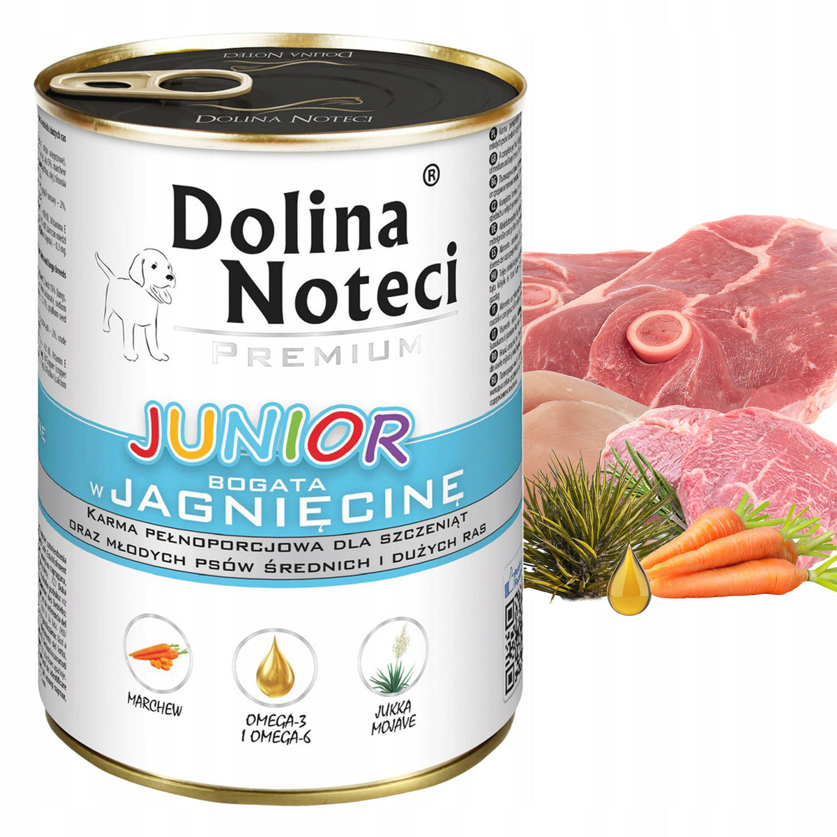 Dolina Noteci Junior karma mokra dla szczeniąt 50 x 400 g bez kurczaka – mix smaków