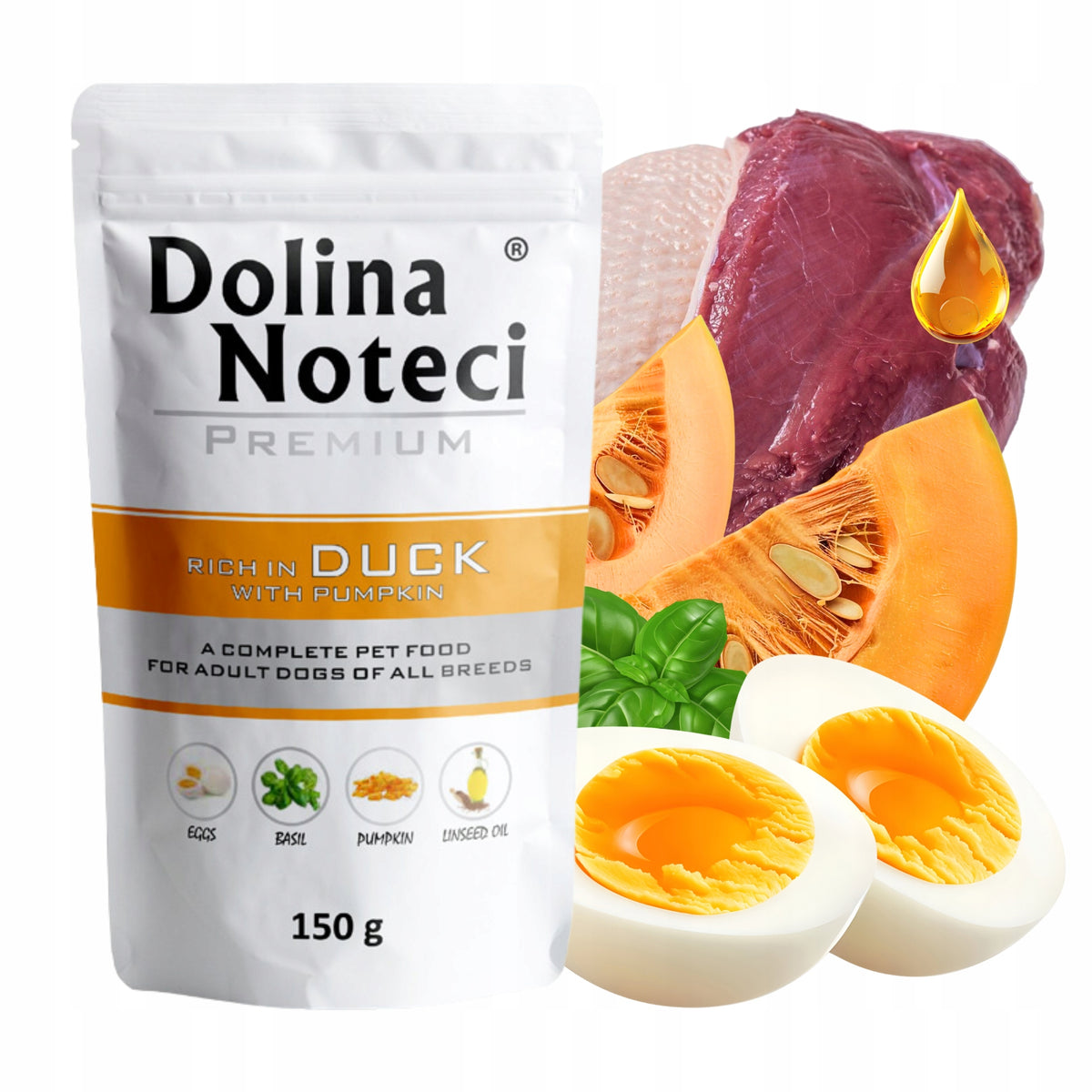 Dolina Noteci Premium mokra karma dla psa 10 x 150 g – bezzbożowa, saszetki mix smaków