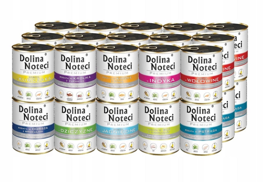 Dolina Noteci Premium mokra karma dla psa 30 x 800 g bezzbożowa – mix 10 smaków