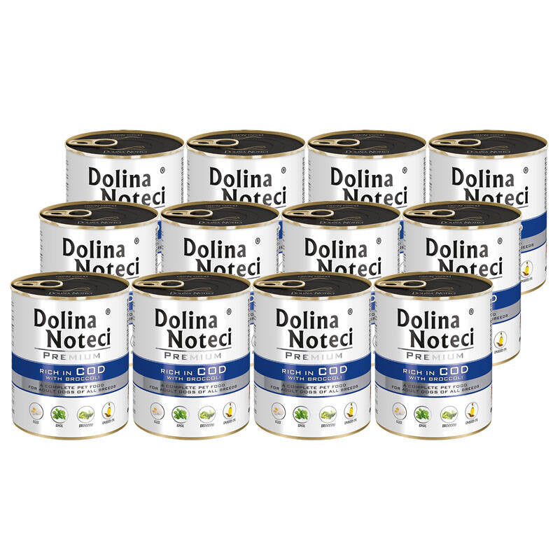 Dolina Noteci Premium mokra karma dla psa z dorszem i brokułami 12 x 800 g – puszki