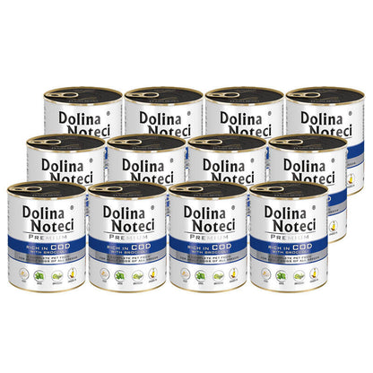 Dolina Noteci Premium mokra karma dla psa z dorszem i brokułami 12 x 800 g – puszki