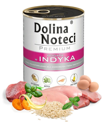 Dolina Noteci Premium mokra karma dla psa z indykiem 12 x 800 g – bezglutenowa, puszki