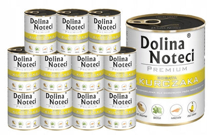 Dolina Noteci Premium mokra karma dla psa z kurczakiem 12 x 800 g – puszki, bez glutenu