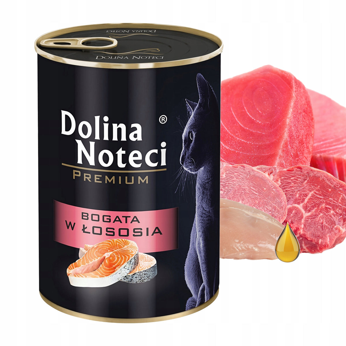 Dolina Noteci Premium karma mokra dla kota z łososiem 24 x 400 g – bezzbożowa, puszki