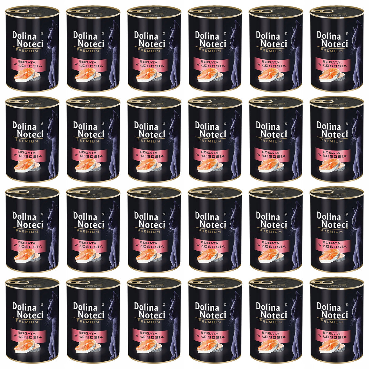 Dolina Noteci Premium karma mokra dla kota z łososiem 24 x 400 g – bezzbożowa, puszki