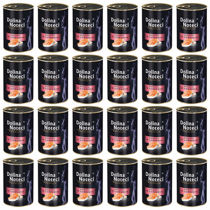 Dolina Noteci Premium karma mokra dla kota z łososiem 24 x 400 g – bezzbożowa, puszki