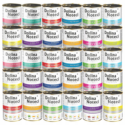 Dolina Noteci Premium mokra karma dla psa bezzbożowa 30 x 400 g – mix smaków