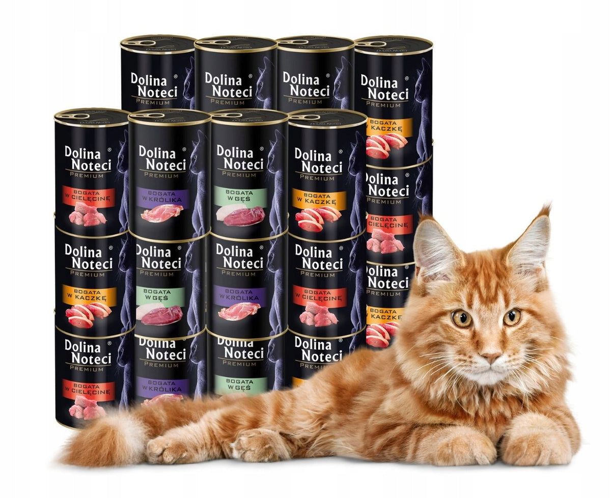 Dolina Noteci Premium mokra karma dla kota 24 x 400 g bez zbóż – mix 4 smaków