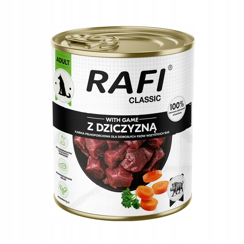 Dolina Noteci Rafi Classic mokra karma dla psa w puszkach 15 x 800 g – mix 5 smaków