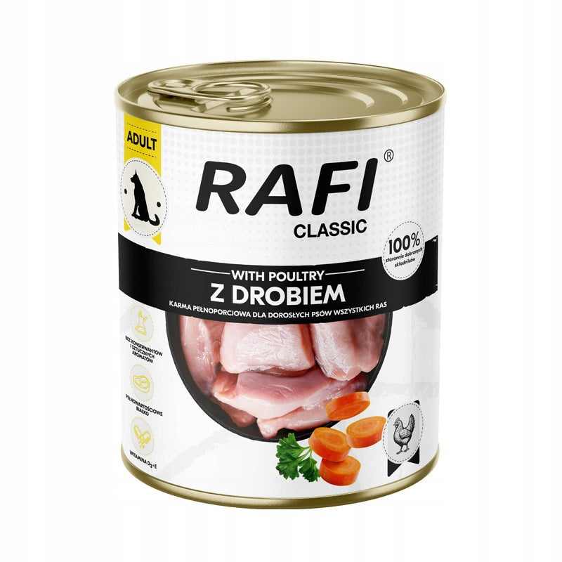Dolina Noteci Rafi Classic mokra karma dla psa w puszkach 15 x 800 g – mix 5 smaków