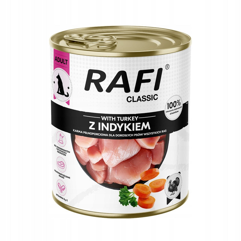 Dolina Noteci Rafi Classic mokra karma dla psa w puszkach 15 x 800 g – mix 5 smaków