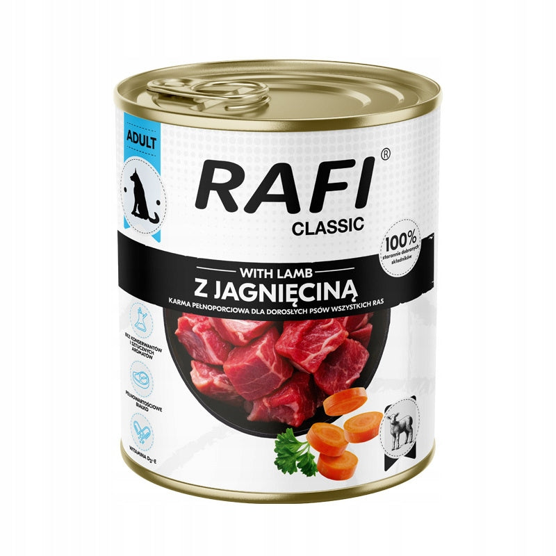 Dolina Noteci Rafi Classic mokra karma dla psa w puszkach 15 x 800 g – mix 5 smaków