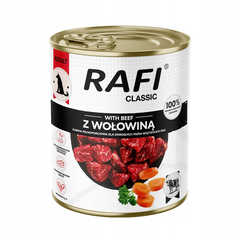 Dolina Noteci Rafi Classic mokra karma dla psa w puszkach 15 x 800 g – mix 5 smaków