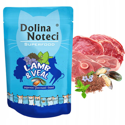 Dolina Noteci Superfood mokra karma dla kota bez zbóż 24 x 85 g – saszetki, mix smaków