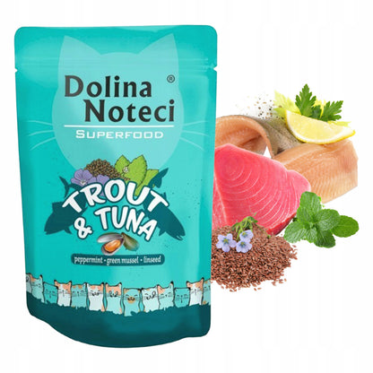 Dolina Noteci Superfood mokra karma dla kota bez zbóż 24 x 85 g – saszetki, mix smaków