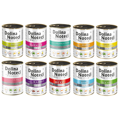 Dolina Noteci Premium mokra karma dla psa 10 x 400 g – bezzbożowa, mix smaków