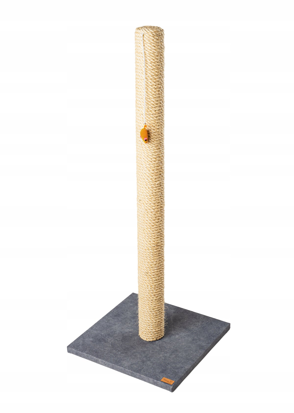 Wonder Craft Drapak dla kota 102 cm, słupek z litego drewna, lina sizalowa 6 mm – szary