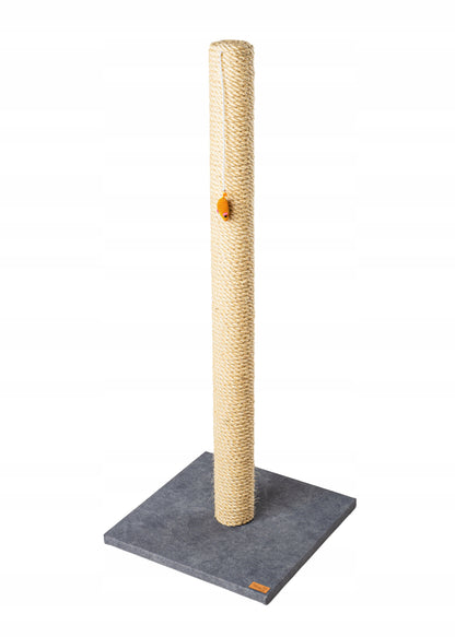 Wonder Craft Drapak dla kota 102 cm, słupek z litego drewna, lina sizalowa 6 mm – szary