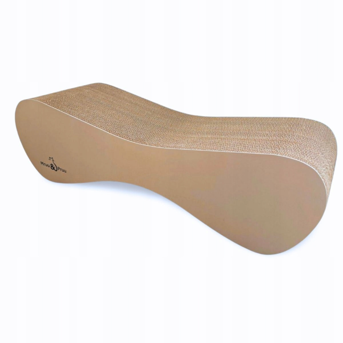 Mruu&Pruu Drapak kartonowy dla kota MIMI 70 cm – dwustronny, legowisko, beżowy
