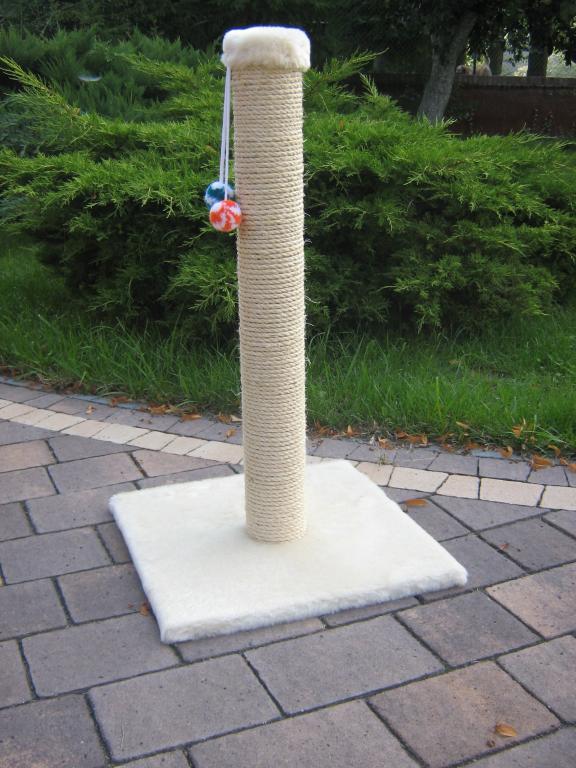 Dep-Mal Drapak dla kota 100 cm z sizalem 6 mm i podstawą 42 x 42 cm – dla dużego kota, beżowy