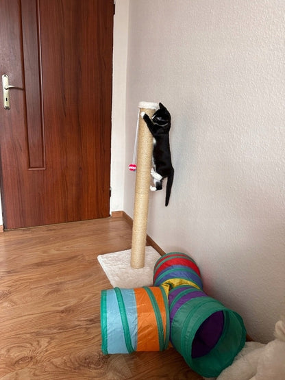 Dep-Mal Drapak dla kota 100 cm z sizalem 6 mm i podstawą 42 x 42 cm – dla dużego kota, beżowy