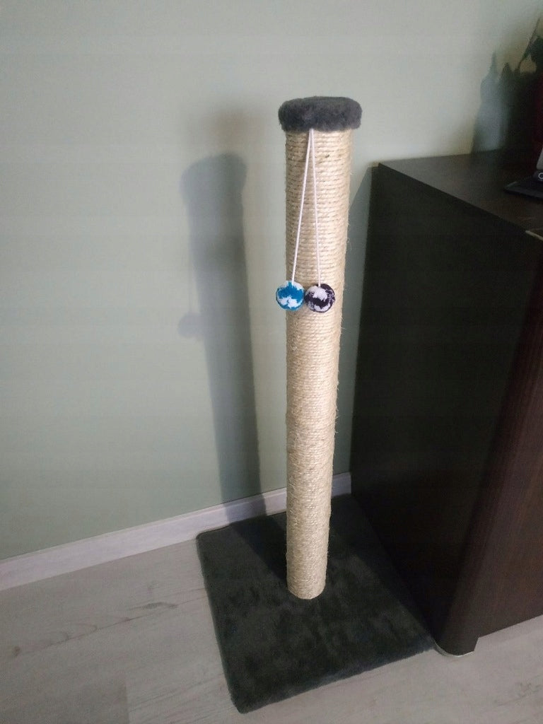 Dep-Mal Drapak dla kota 100 cm z sizalem 6 mm i podstawą 42 x 42 cm – dla dużego kota, beżowy