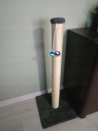 Dep-Mal Drapak dla kota 100 cm z sizalem 6 mm i podstawą 42 x 42 cm – dla dużego kota, beżowy