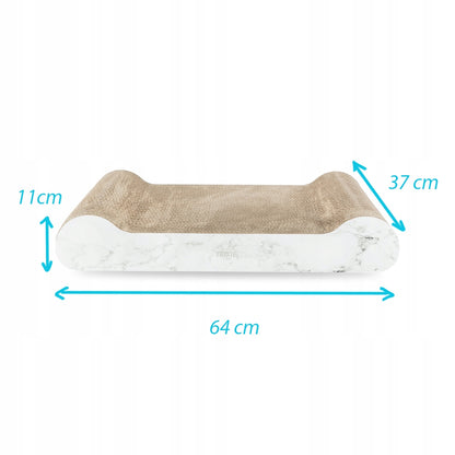 TRIXIE Drapak kartonowy dla kota XXL 64x11x37 cm dwustronny z kocimiętką – szary