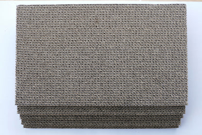 Drapak tekturowy dla kota – mata do drapania 41 x 23,5 cm, dwustronna, 5 szt. – beżowy