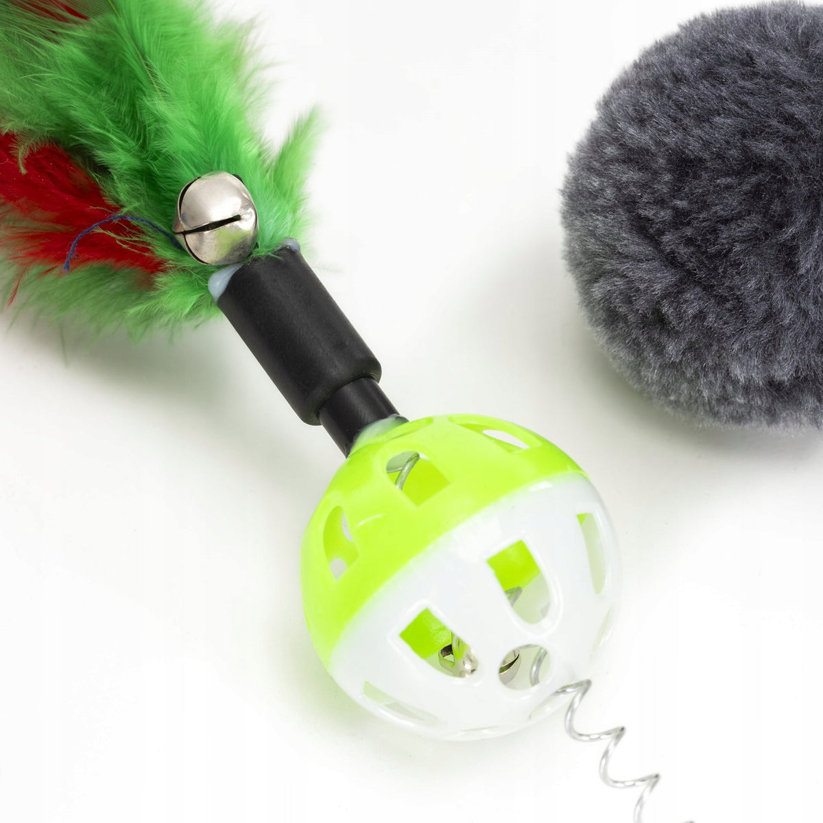 Springos Drapak dla kota z legowiskiem 44 cm, 2 poziomy, słupki z sizalu – szary