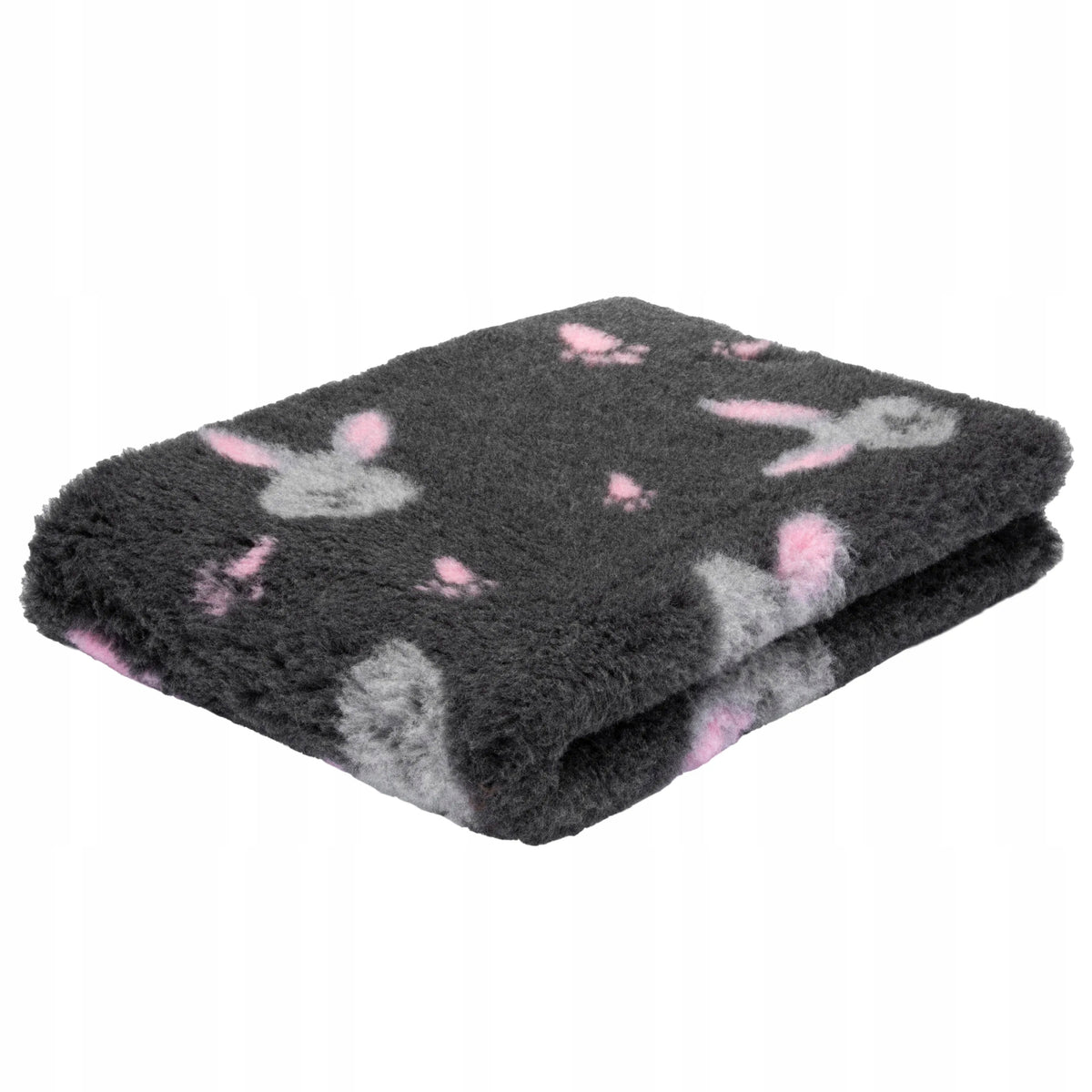 Blovi Dry-Bed UK suche legowisko VET A+ 75 x 50 cm, antypoślizgowe – grafitowe w króliczki