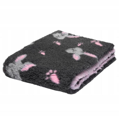 Blovi Dry-Bed UK suche legowisko VET A+ 75 x 50 cm, antypoślizgowe – grafitowe w króliczki