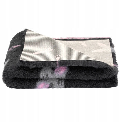 Blovi Dry-Bed UK suche legowisko VET A+ 75 x 50 cm, antypoślizgowe – grafitowe w króliczki