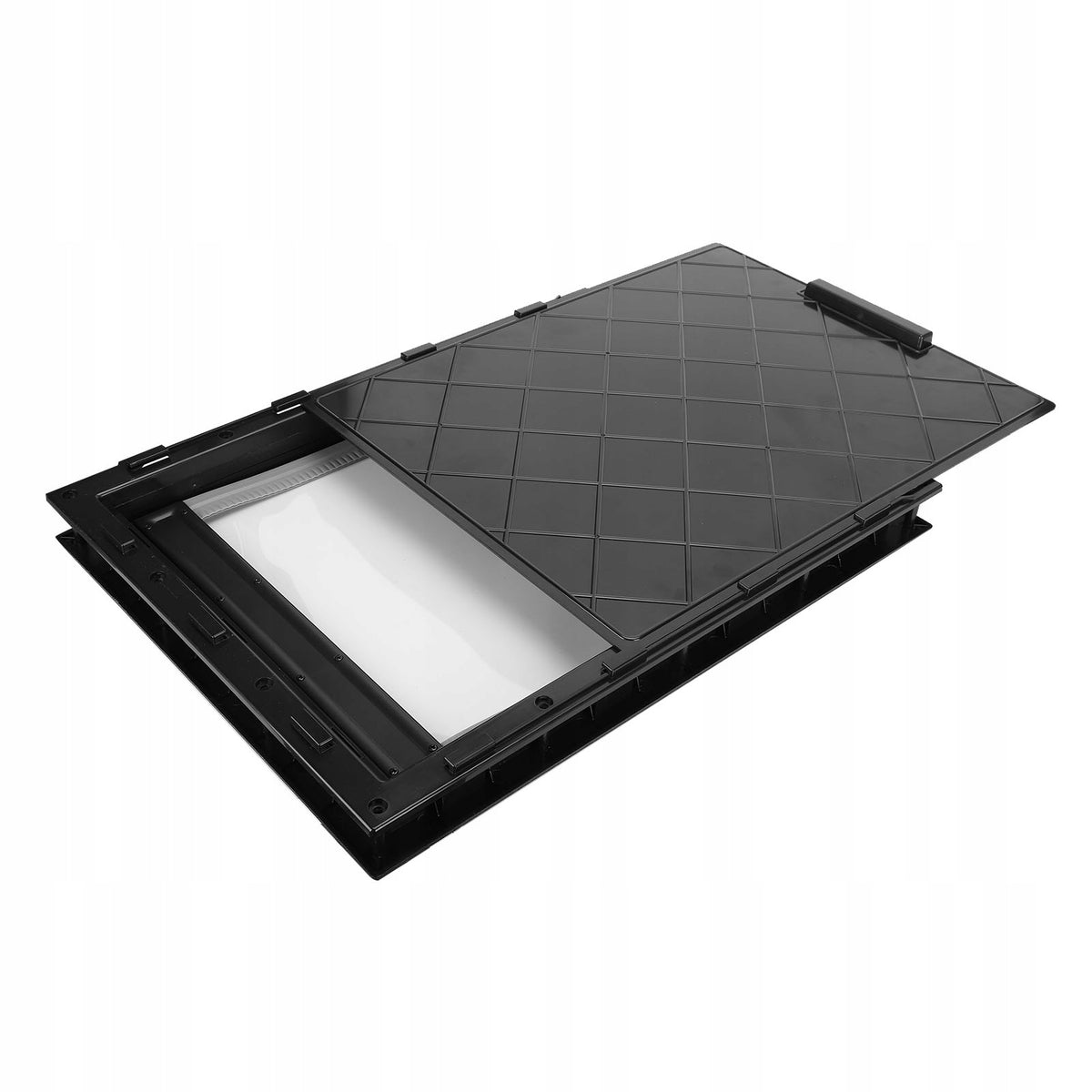 Drzwiczki wahadłowe dla psa 50 x 38 cm z magnesem, do drzwi plastikowych – brązowe