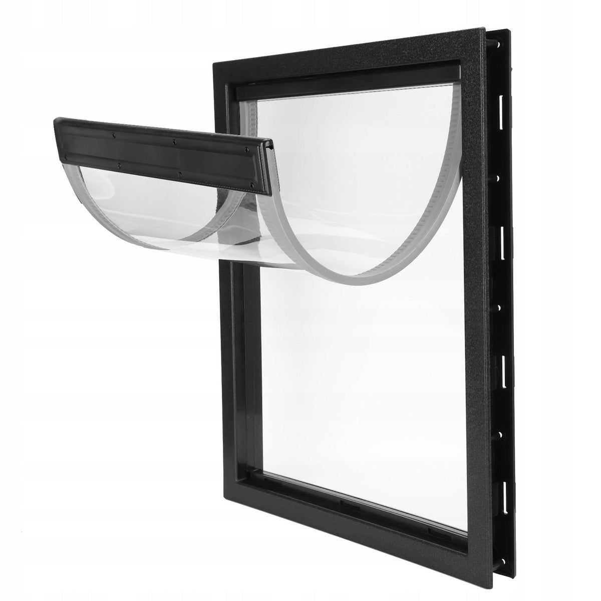 Drzwiczki wahadłowe dla psa 50 x 38 cm z magnesem, do drzwi plastikowych – brązowe