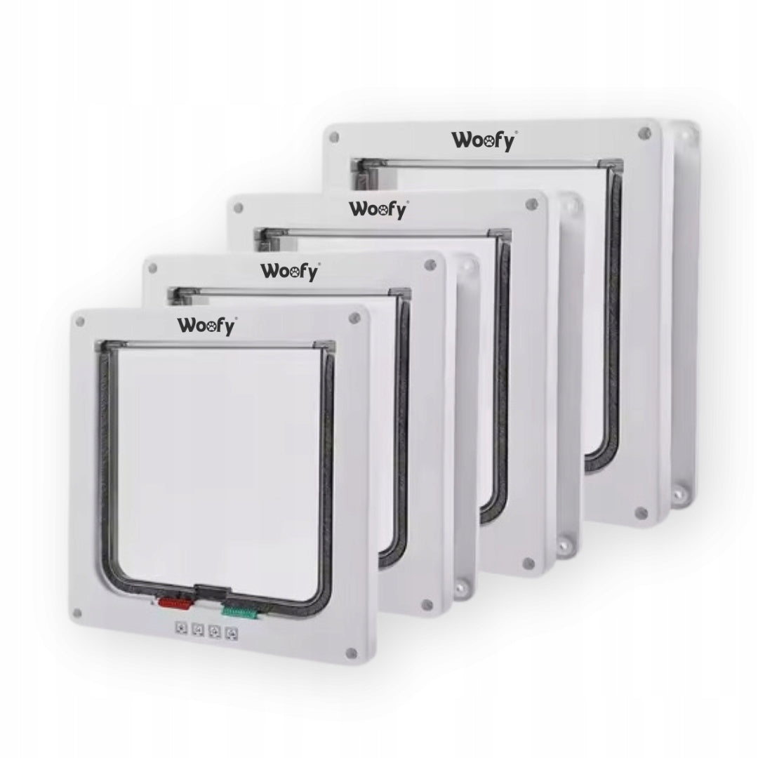 Woofy Drzwiczki wahadłowe dla kota i psa XL z zamkiem 4-way i uszczelką – czarne