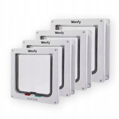 Woofy Drzwiczki wahadłowe dla kota i psa XL z zamkiem 4-way i uszczelką – czarne