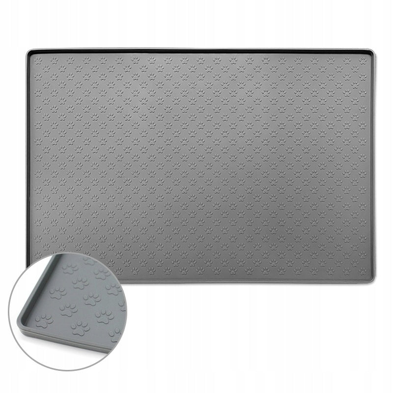 DKM Silikonowa mata pod miski dla psa i kota 60x40 cm – bezzapachowa, zwijana
