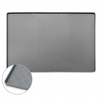 DKM Silikonowa mata pod miski dla psa i kota 60x40 cm – bezzapachowa, zwijana