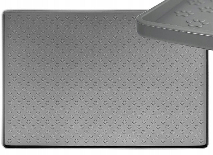 DKM Silikonowa mata pod miski dla psa i kota 60x40 cm – bezzapachowa, zwijana