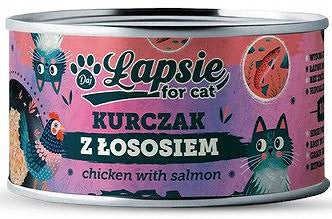 Łapsie mokra karma dla kota z kurczakiem 12 x 80 g w bulionie, bezzbożowa – mix smaków
