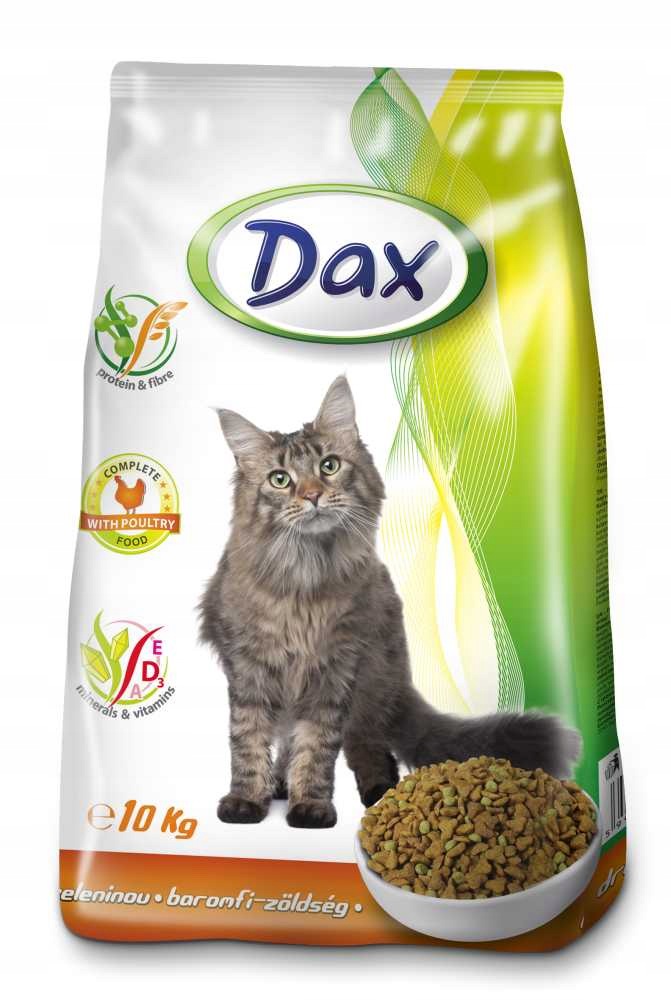 Dax Cat sucha karma dla kota 10 kg z kurczakiem i warzywami – pełnoporcjowa, dla dorosłych